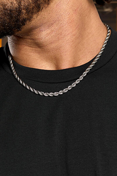 BESSA Men's Black Oversize Crew Neck Cotton T-Shirt Basic