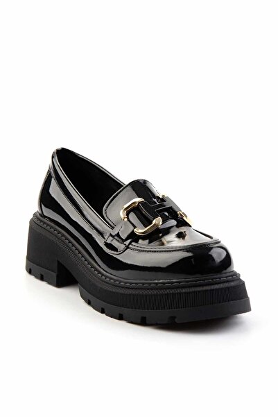 Bambi Siyah Kadın Loafer Ayakkabı K01823260008