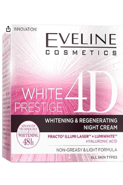 Eveline Cosmetics ايفلين وايت برستيج فوردى - كريم تفتيح مكثف ليلي للبشرة الدهنية والمختلطة 50 مل