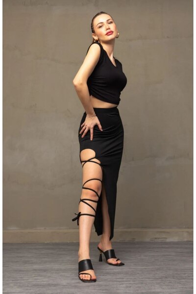 MİSPİER Fusta creion cu șnur Diver pentru femei