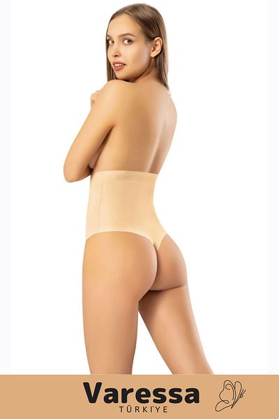 VARESSA Exclusive Non-Marking Seamless Non-Slip Bodyshaping Gathers Laser Cut High Waist String Corset