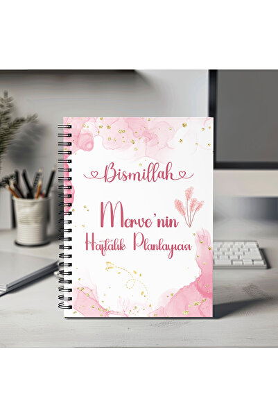 Mervenin Hayal Evi Kişiye Özel Haftalık Planlayıcı Pembe