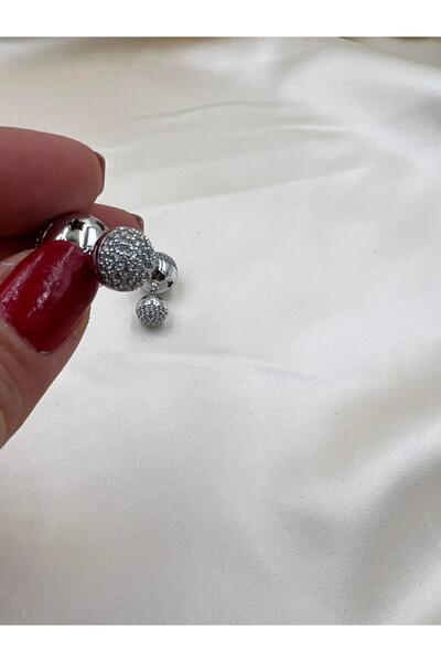 BB VİP ÇİFT TARAFLI TAŞLI TOP KÜPE