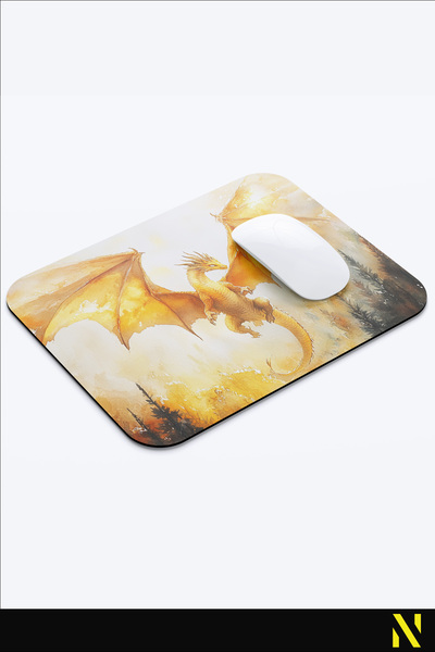 nilizma Ергономична подложка за мишка с драконови мотиви – неплъзгаща се основа, цветен и удобен дизайн