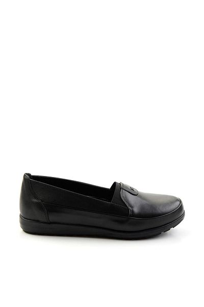 Bambi Black Leather Women's Casual Shoes K01087734103