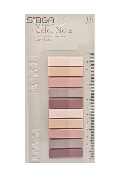 sibga tasarım Transparent Colored Post-It Note Paper - 200 Sheets Bookmark Sticker