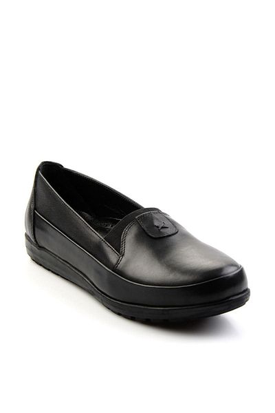 Bambi Black Leather Women's Casual Shoes K01087734103