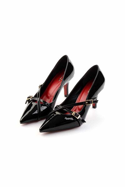 Bambi Pantofi cu toc clasici de damă negri K01231401508