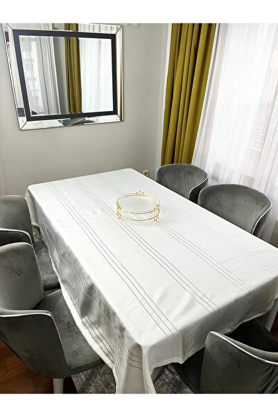 NizaHome Keten Masa Örtüsü Dertsiz / Yemek Masası