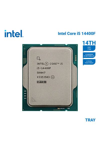 Intel Raptor Lake I5-14400F Tray Without Vga, Fanless 10 Cores 2.50/4.70Ghz 20Mb Lga