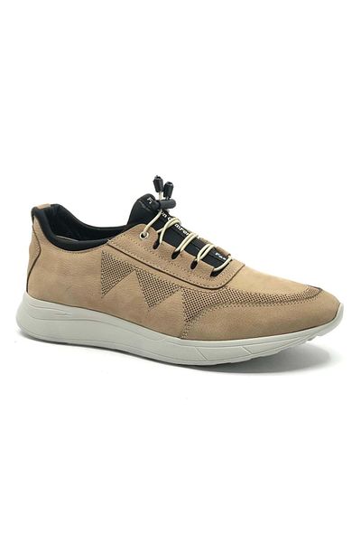 Kocamanlar Ayakkabı Dropland 8525 Ανδρικά παπούτσια casual από γνήσιο δέρμα Stretch SAND