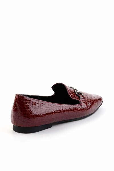 Bambi Parlak Bordo Kadın Babet K01327058311