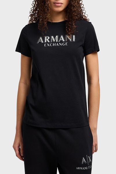 Armani Exchange Tricou Armani Exchage 100% bumbac, cu decolteu rotund, cu logo, tricou XW000387 AF10354 U