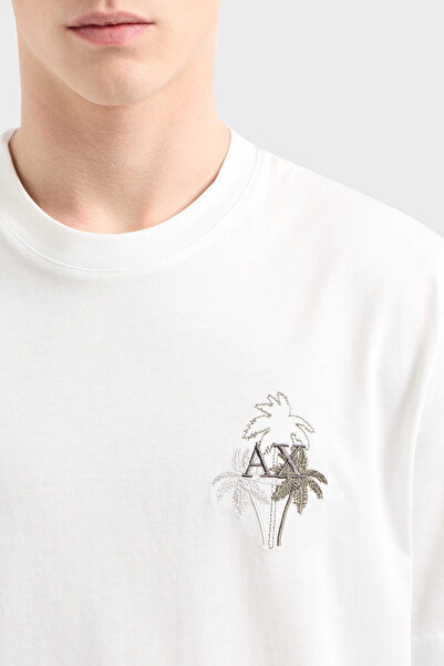 Armani Exchange Armani Exchage Logo 100% βαμβακερό μπλουζάκι με κανονική εφαρμογή Ανδρικό μπλουζάκι XM 000572 AF10334 U0009