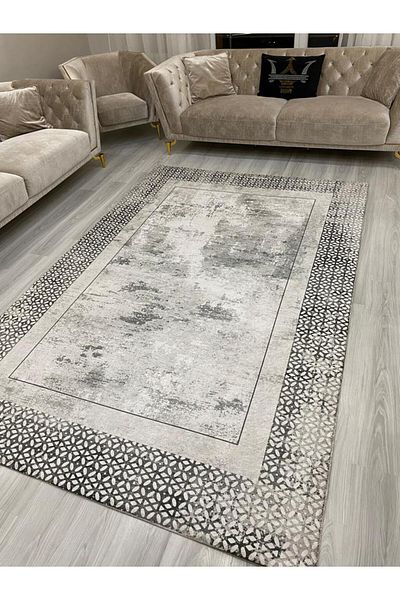 ALLGELSİN Carpet Protection Cover Elastic Carpet Cover Washable Carpet Cover Modern Striped Cover Spongeless Cover