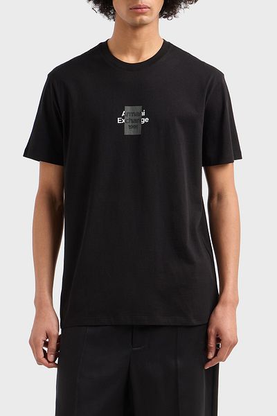 Armani Exchange Armani Exchage 100% βαμβακερό κανονικό μπλουζάκι με λογότυπο Ανδρικό T SHIRT XM 000767   AF12308 UC001