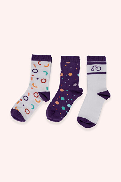 Panço Unisex Çocuk 3'lü Kutulu Çorap