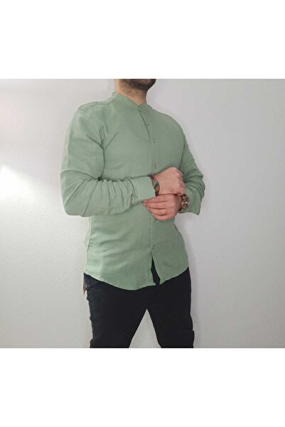 Lond Daer Hakim Yaka Keten Gömlek