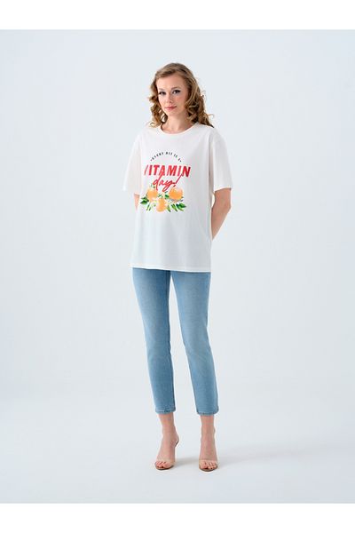 Loft Tricou supradimensionat pentru damă - mâneci