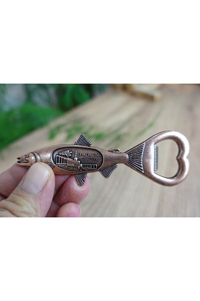 yeşiliseviyorum 1 Piece Copper Magnet Şanlıurfa Balıklıgöl Souvenir Quality Bottle Soda Soda Opener Opener Brown