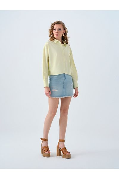 Loft Regular Long Crop Γυναικείο πουκάμισο με μανίκια