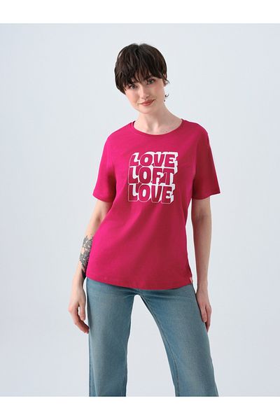 Loft Γυναικείο T-Shirt Regular Fit - Μανίκια