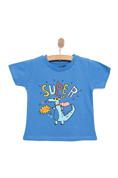 ebebek Hello Baby Ανδρικό μπλουζάκι Basic Super Dinosaur με τύπωμα για αγοράκι