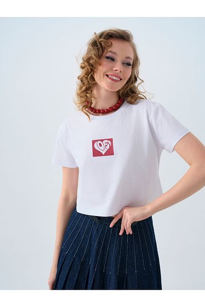 Loft Μακρύ Crop Γυναικείο Tshirt μανίκι