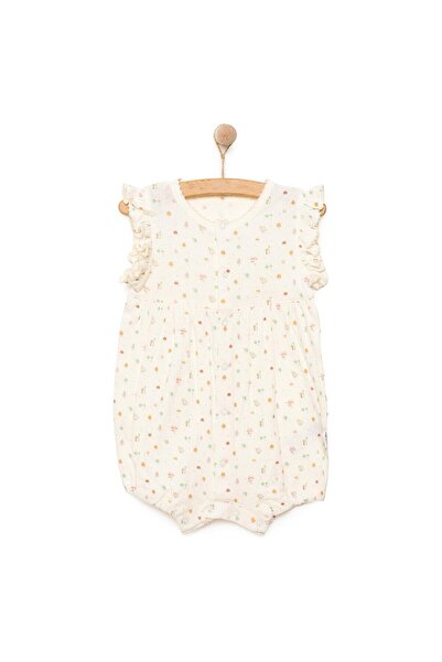 Bebetto Yenidoğan Organic My Mushroom Kısa Tulum Kız Bebek