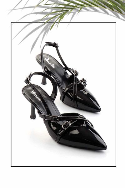 Bambi Schwarze klassische Damenschuhe mit Absatz K01397441308