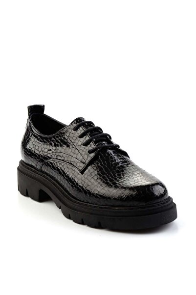Bambi Parlak Siyah Kadın Casual Ayakkabı K01638037011