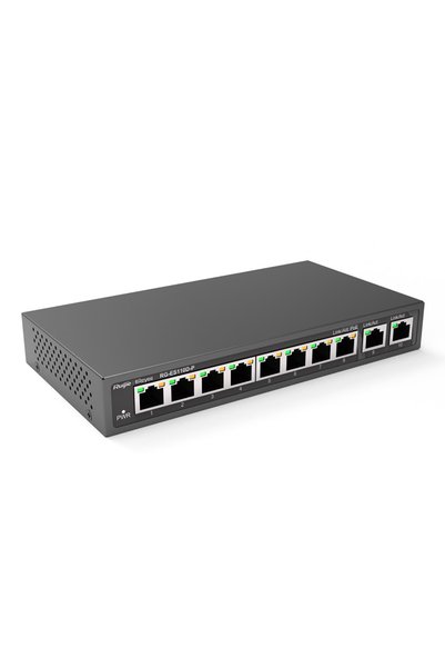 RUIJIE REYEE RG-ES110D-P 8FE Port 110W Poe, 2GE Uplink Metal Kasa