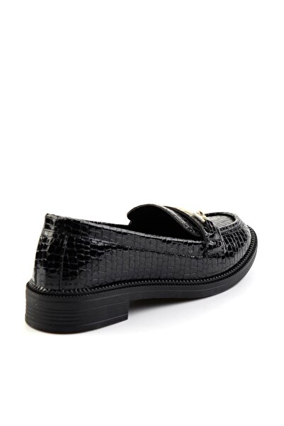 Bambi Siyah Kadın Loafer Ayakkabı K01879100508