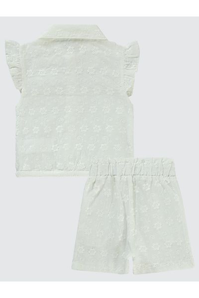 Civil Baby 6-18 Months Baby Girl Ecru Shorts Set