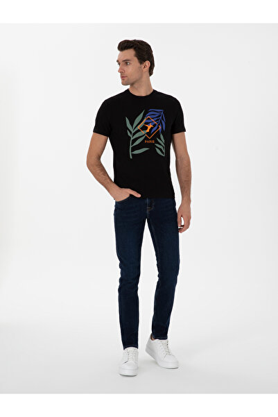 Cacharel Koyu Mavi Slim Fit Kaşmir Karışımlı Jean Pantolon 50306166-VR032