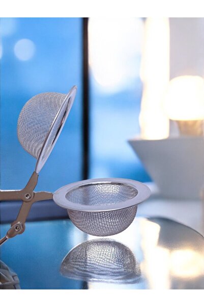katilus Paslanmaz Çelik Bitki Çayı Demleme Süzgeci Maşalı Çay Süzgeci Kapaklı...