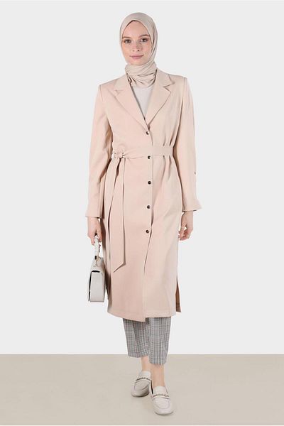 Alvina Snap Detailed Trench Coat 10592