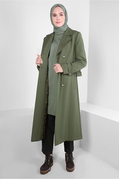 Alvina CRUVASE COLLAR TRENCH COAT 10812