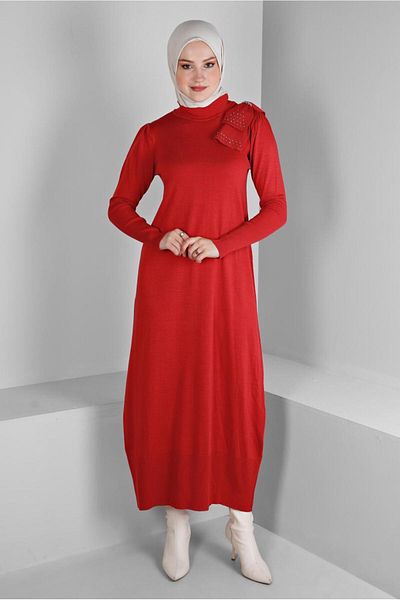 Alvina Bow Detailed Knitwear Dress 43200