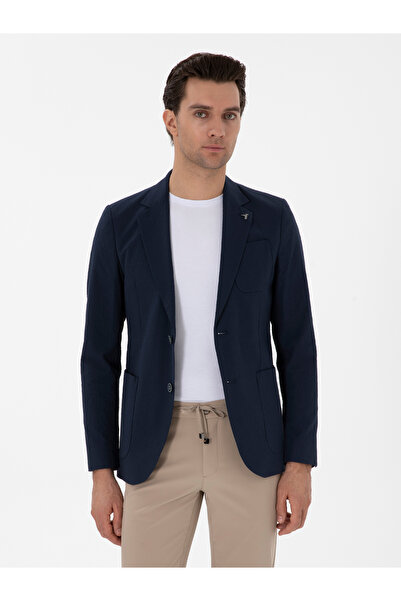 Cacharel Koyu Lacivert Slim Fit Spor Ceket 50300640-VR100