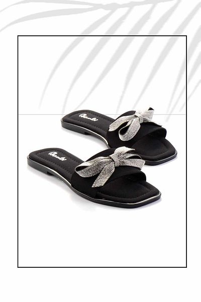 Bambi Matte Black Women's Slippers K04156011438