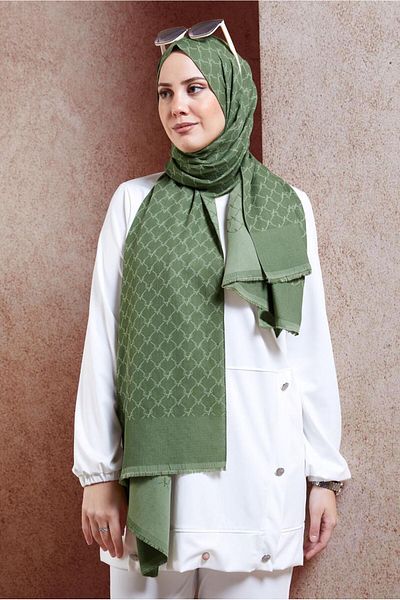 Alvina ALVİNA Mono Gram Shawl 3100 - Απλό και κομψό σχέδιο