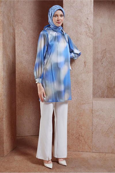 Alvina Tunica Hijab din Satin - Model 44628