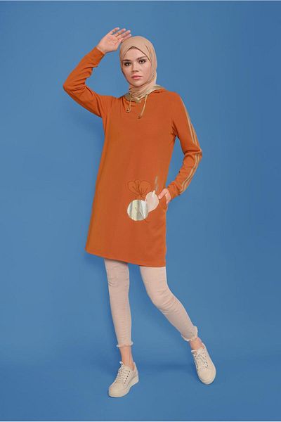 Alvina Yaldiz Printed Hooded Tunic 41705
