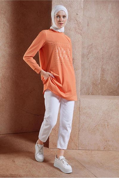 Alvina 44639 Model Stone Detailed Tracksuit Tunic