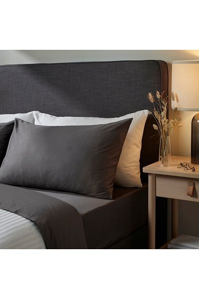 IKEA NATTJASMIN Dark Grey Pillowcase – Soft Cotton/Lyocell, 50x80 cm | IKEA