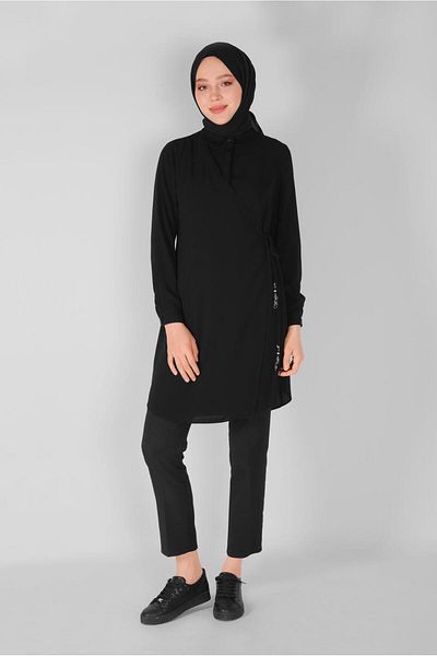 Alvina Secret Button Piece Detail Tunic 41344