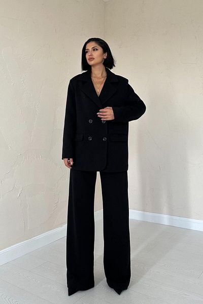 KAZAK Black 3-Yarn Comfort Jacket and Pants Suit