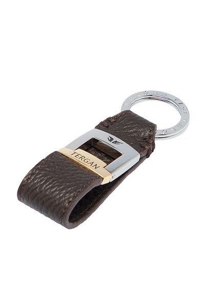 Tergan Brown Genuine Leather Unisex Keychain - S1An00000242-A42