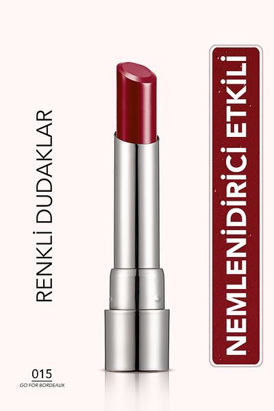 Flormar Moisturizing Bright Lipstick (BORDO) - Sheer Up Sls- 015 Go For Bordeaux -8682536012133